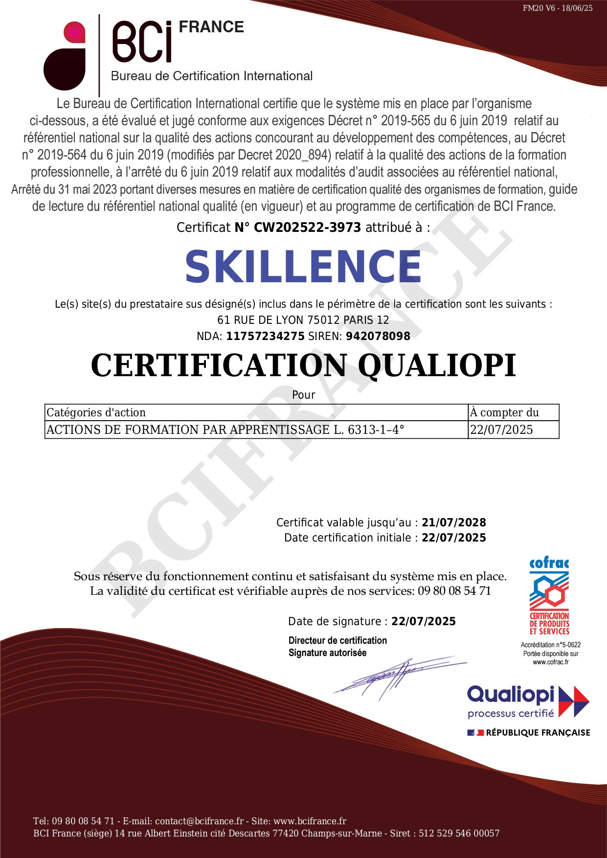 Certification Qualiopi